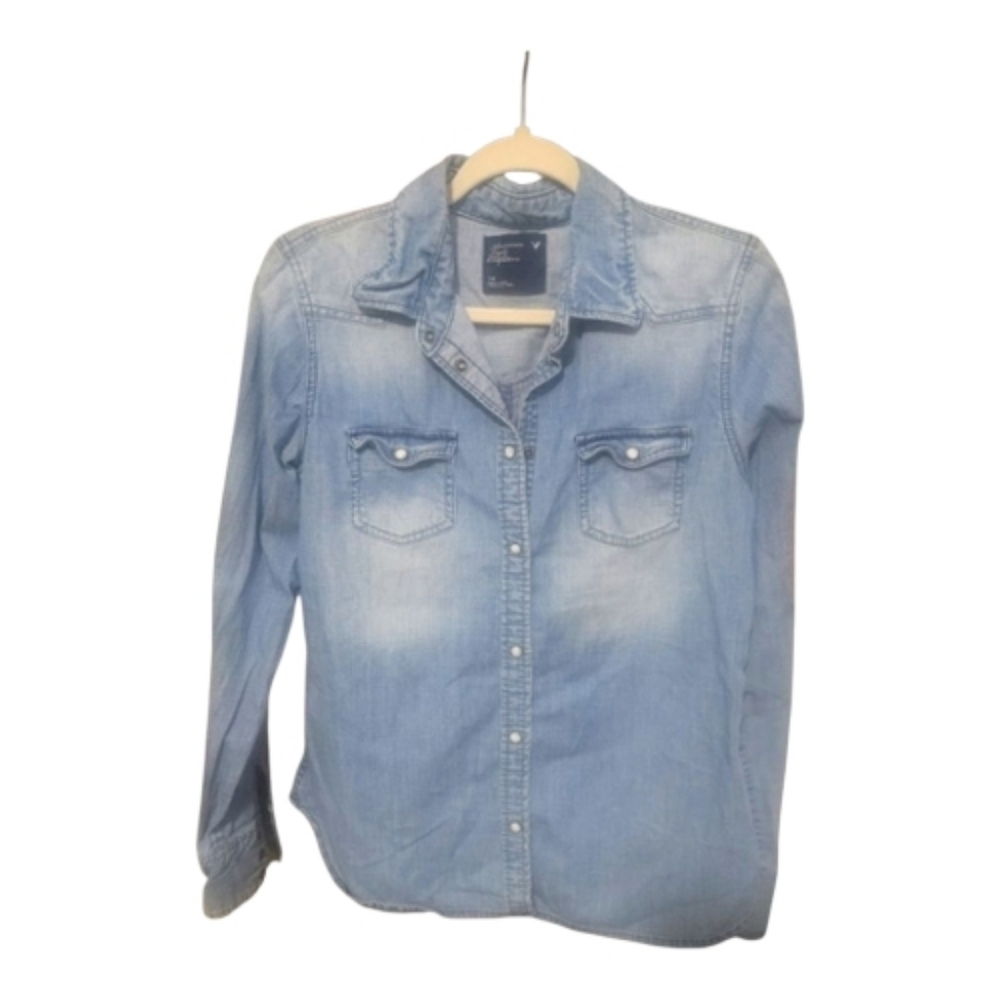 Light Blue Denim Shirt American Eagle Outfitters